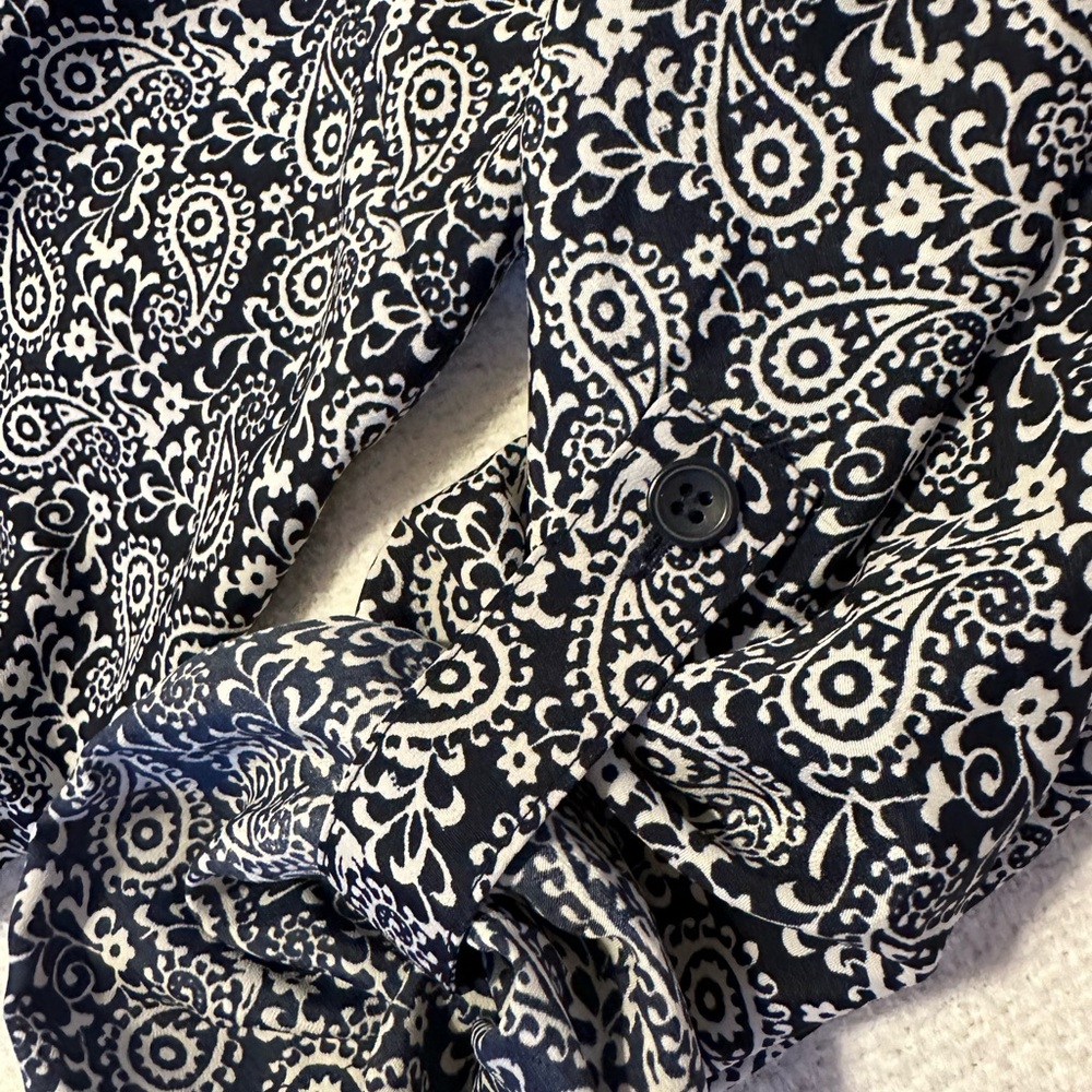 Loft Romper, size 12, Navy and white